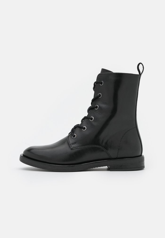 Bottines Anna Field Dentelle up Plates Zip UP Noir Femme | WWO-0796994